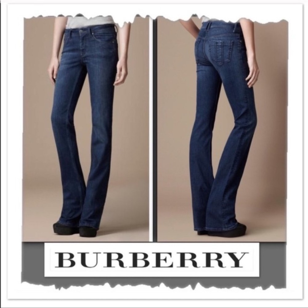 Burberry Women's Dark Blue Boot Cut Jeans
